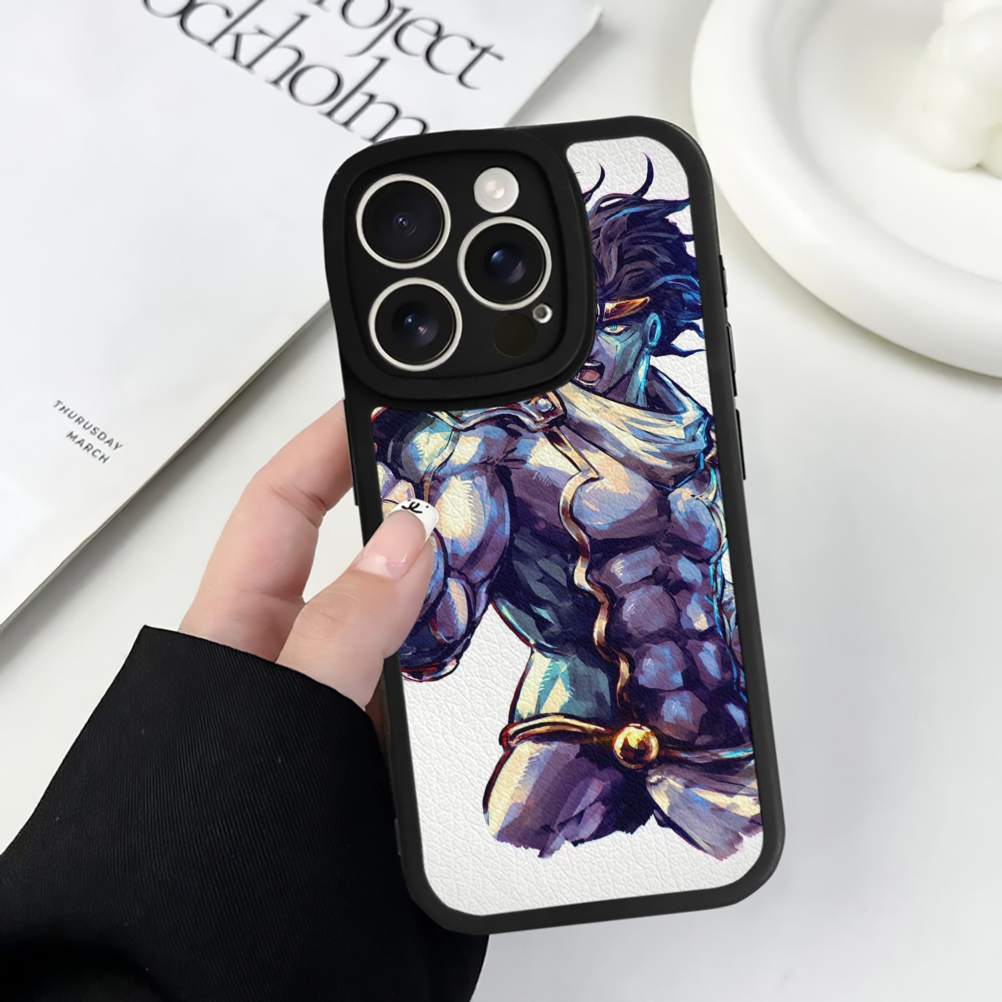 （画像用） ジョジョの奇妙な冒険 JoJo's Bizarre Adventure 【iPhone 16シリーズ対応】シリコンスマホケース（レザー調） 材質：シリコン
